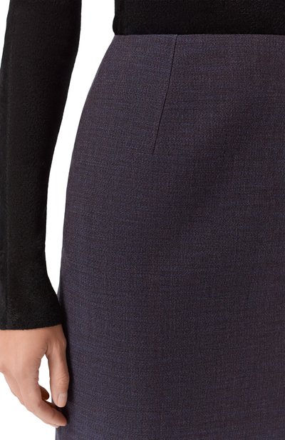 Шерстяная юбка MUGLER синего цвета по цене 127500 руб., арт. 26F1JU06001042, фото 5 Шерстяная юбка MUGLER, арт. 26F1JU06001042, фото 5