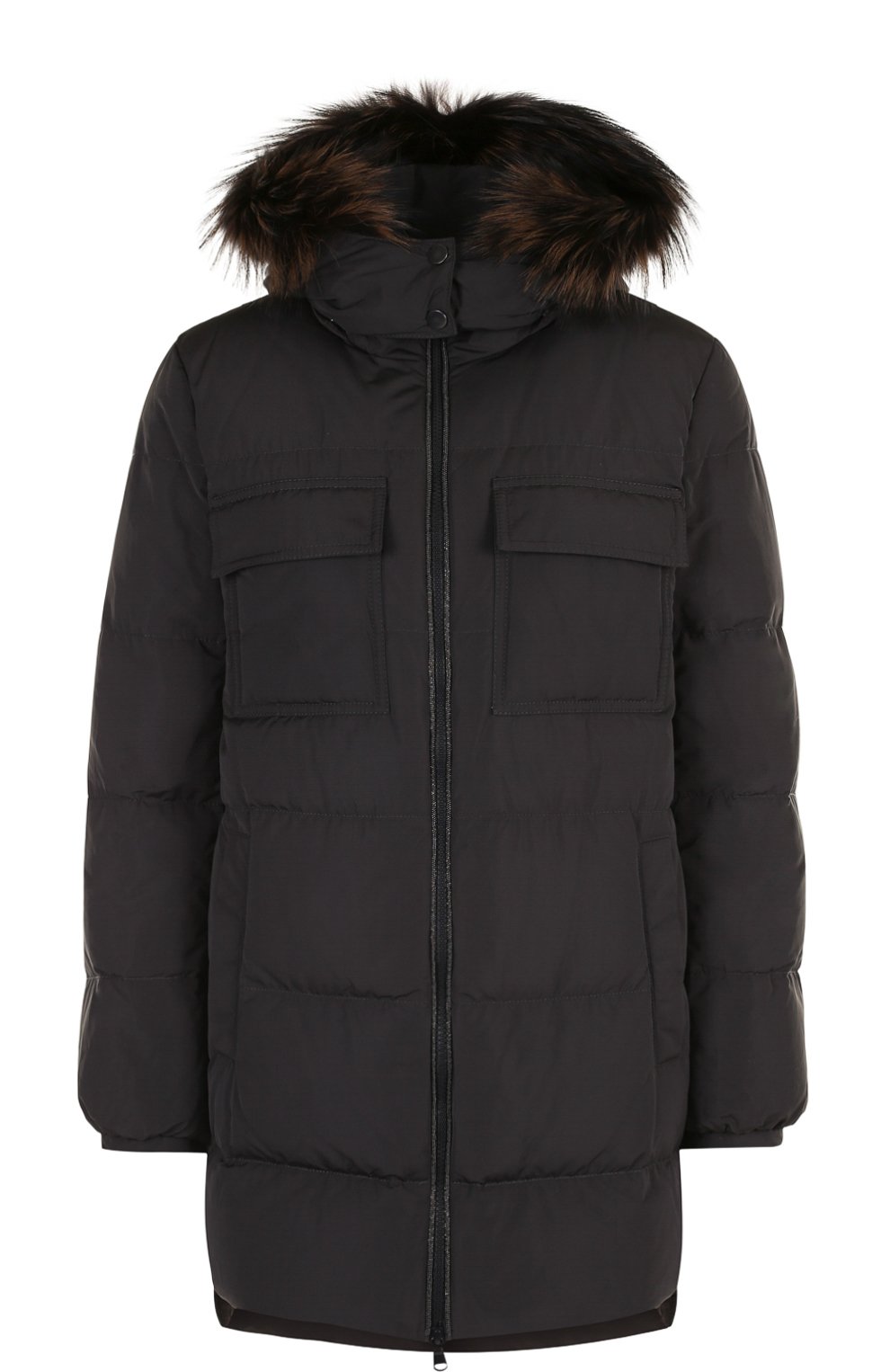 Стеганая куртка с капюшоном и воротником-стойкой BRUNELLO CUCINELLI, арт. MR5279308, фото 1