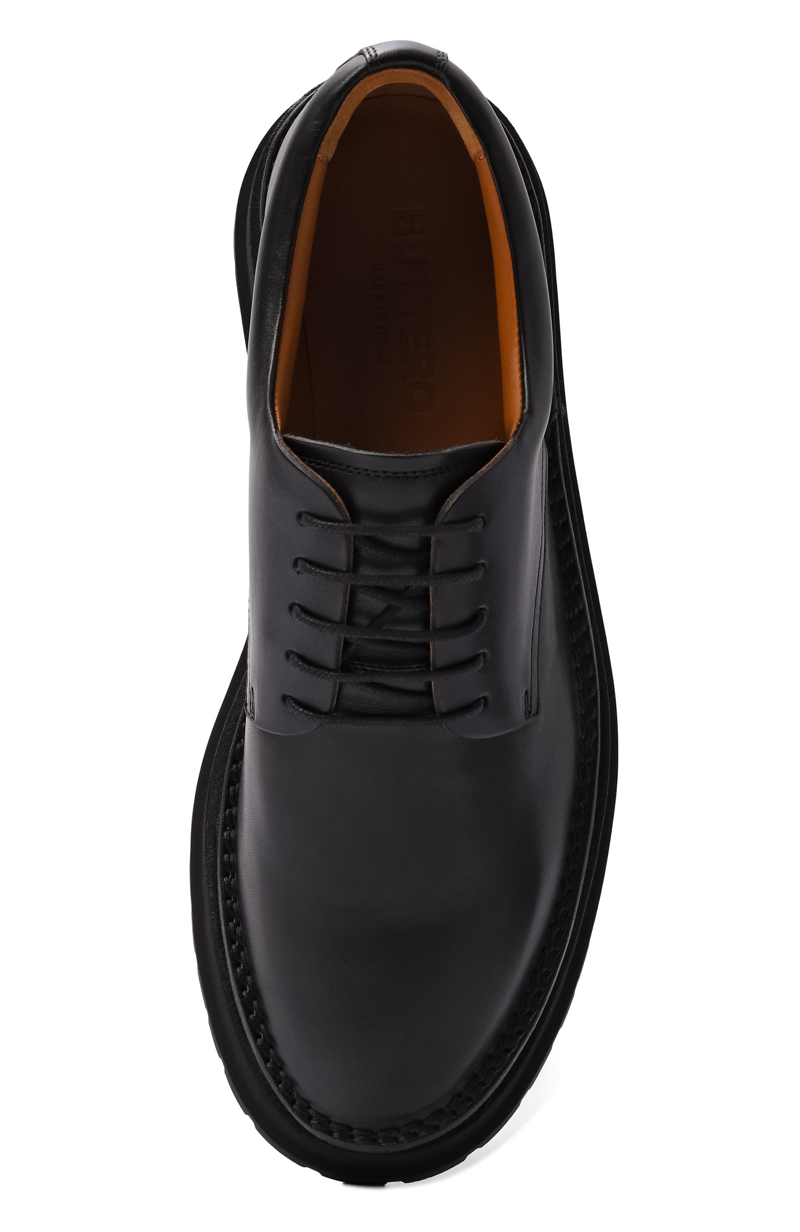 Кожаные дерби aedi BUTTERO черного цвета по цене 67000 руб., арт. B10080/ETRU, фото 5 Кожаные дерби aedi BUTTERO, арт. B10080/ETRU, фото 5