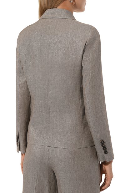 Льняной жакет BRUNELLO CUCINELLI, арт. MH5672358, фото 4