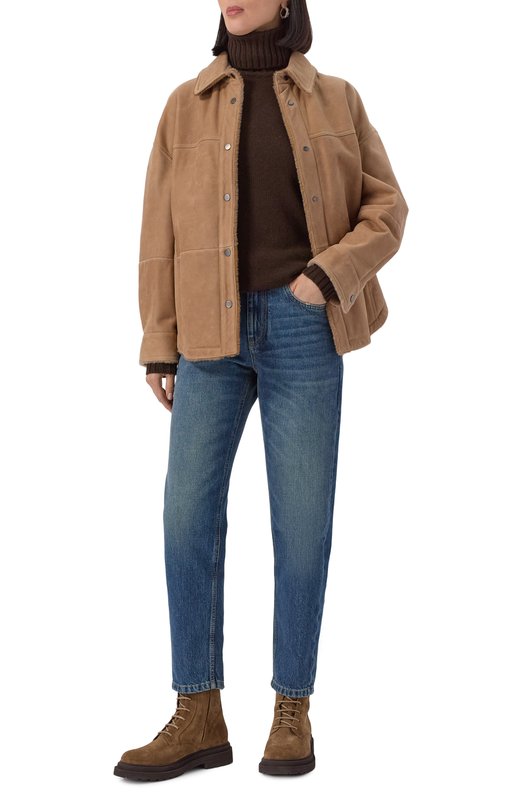 Замшевые ботинки Brunello Cucinelli MZSFG3036P Коричневый  MZSFG3036P Фото 2