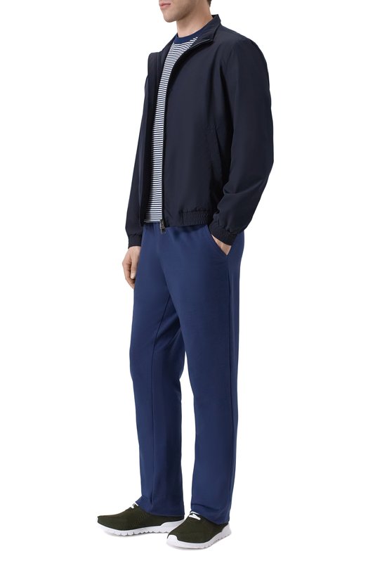 Текстильные кроссовки Kiton USSFITSN0080948 Хаки  USSFITSN0080948 Фото 2