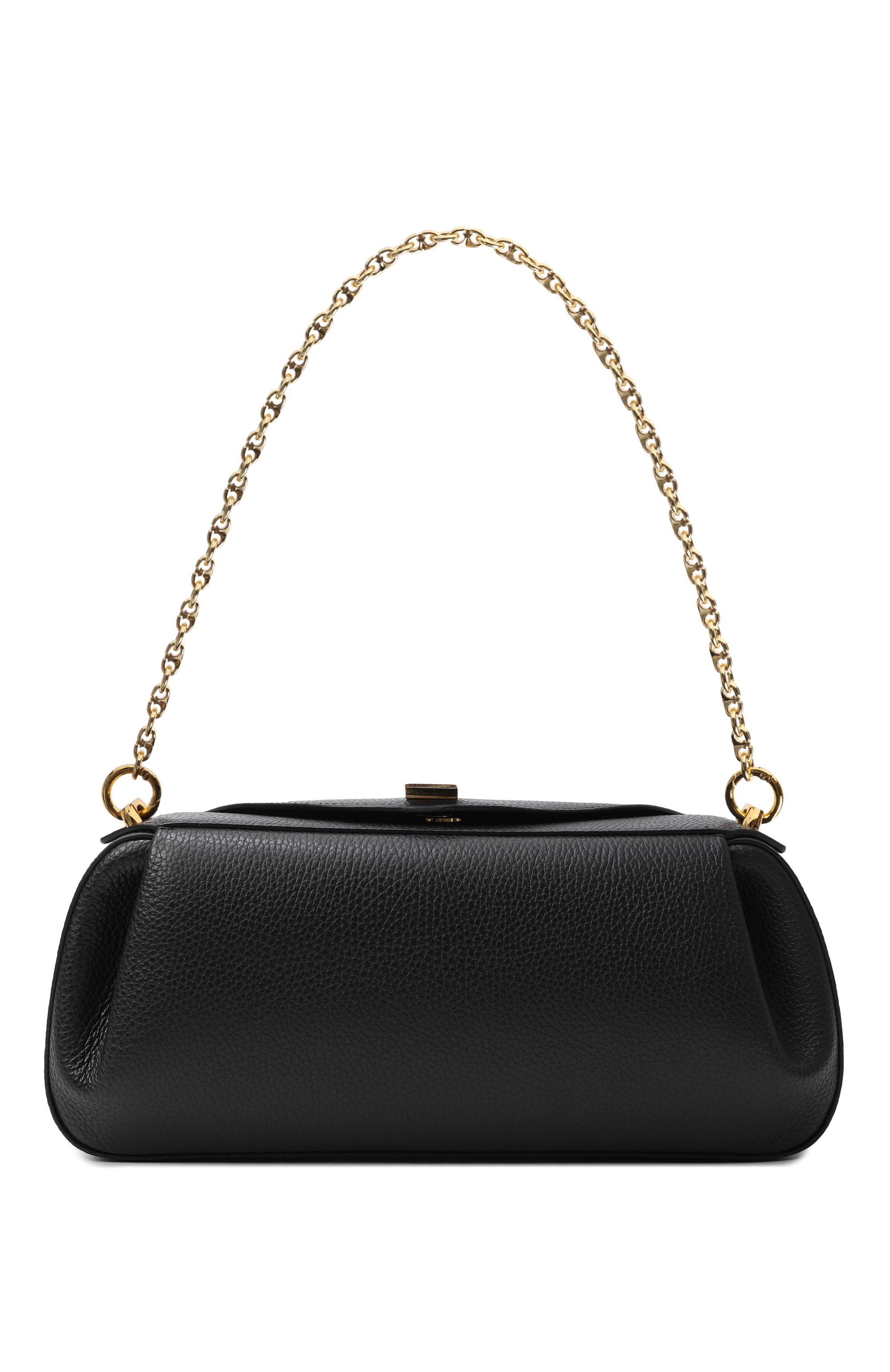 Сумка oyster clutch YUZEFI черного цвета по цене 83800 руб., арт. 0YSTER CLUTCH/PEBBLE GRAIN LEATHER, фото 1 Сумка oyster clutch YUZEFI, арт. 0YSTER CLUTCH/PEBBLE GRAIN LEATHER, фото 1