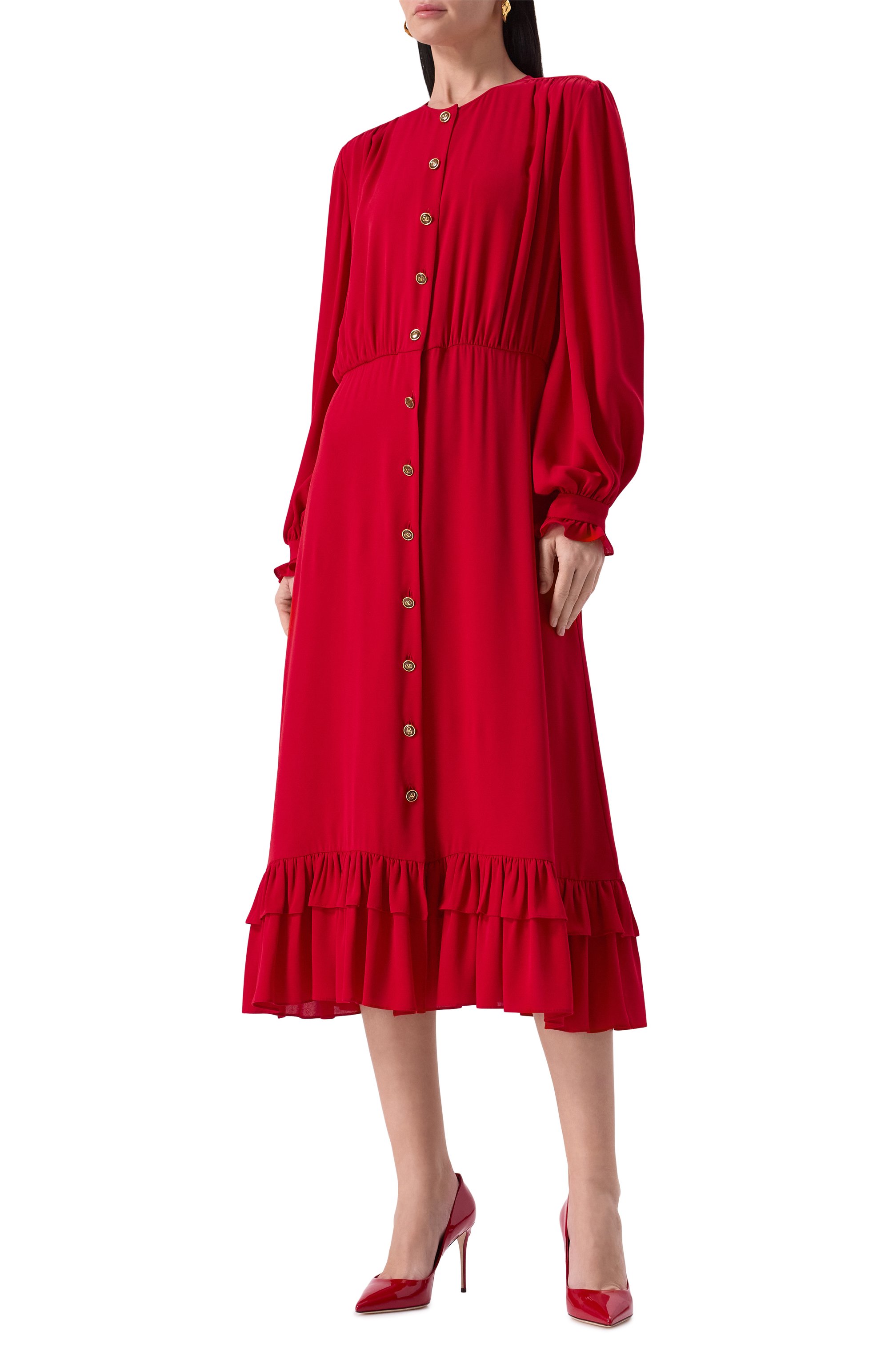 Шелковое платье VALENTINO, арт. 6B3VAF011MH, фото 3