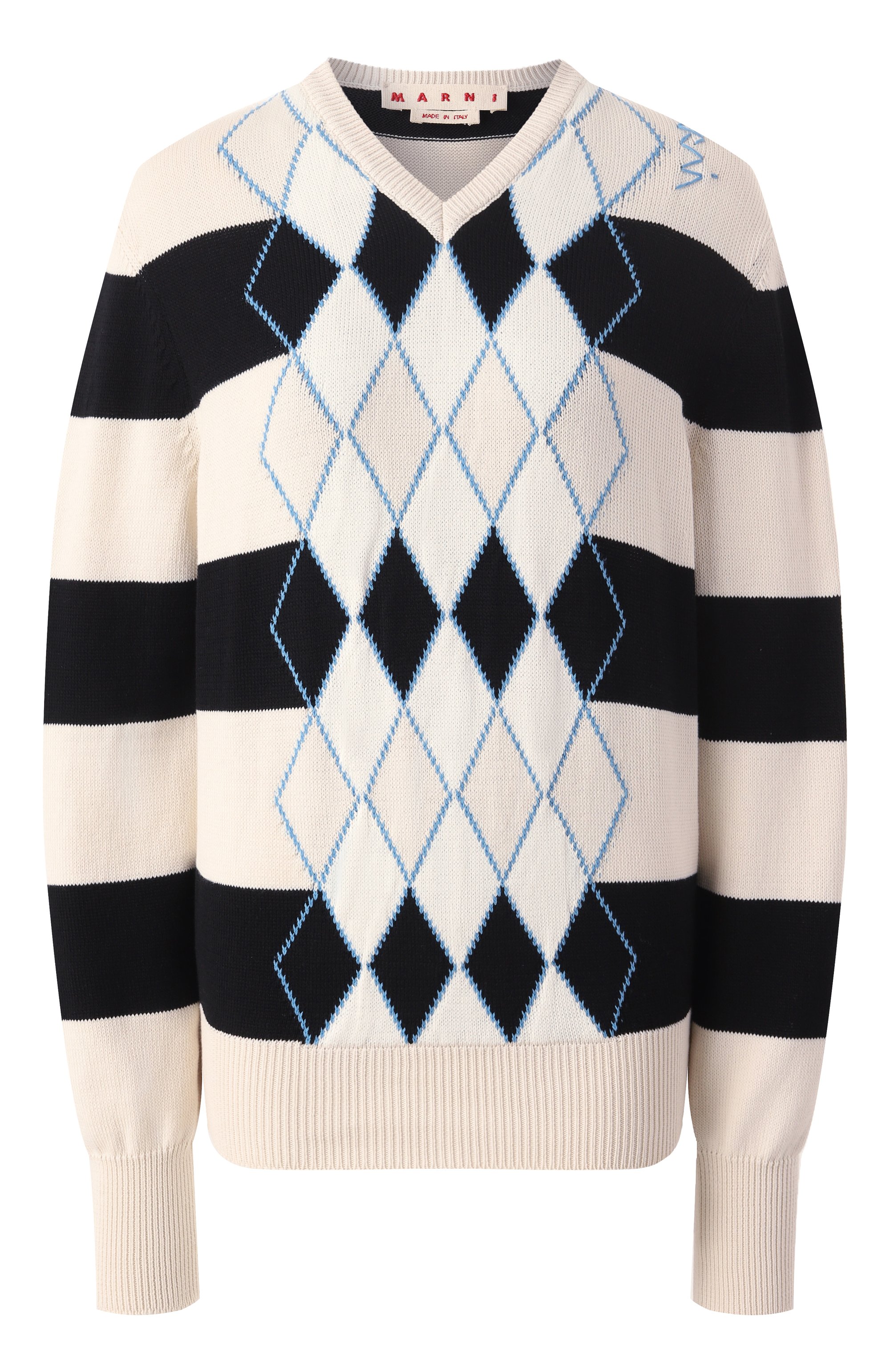 Хлопковый пуловер MARNI, арт. CVMD0151Q0/UFC657, фото 1