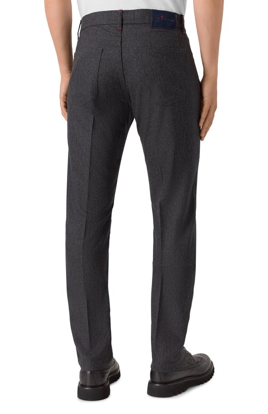 Шерстяные брюки Kiton UPNJSK0124G03 Серый  UPNJSK0124G03 Фото 4
