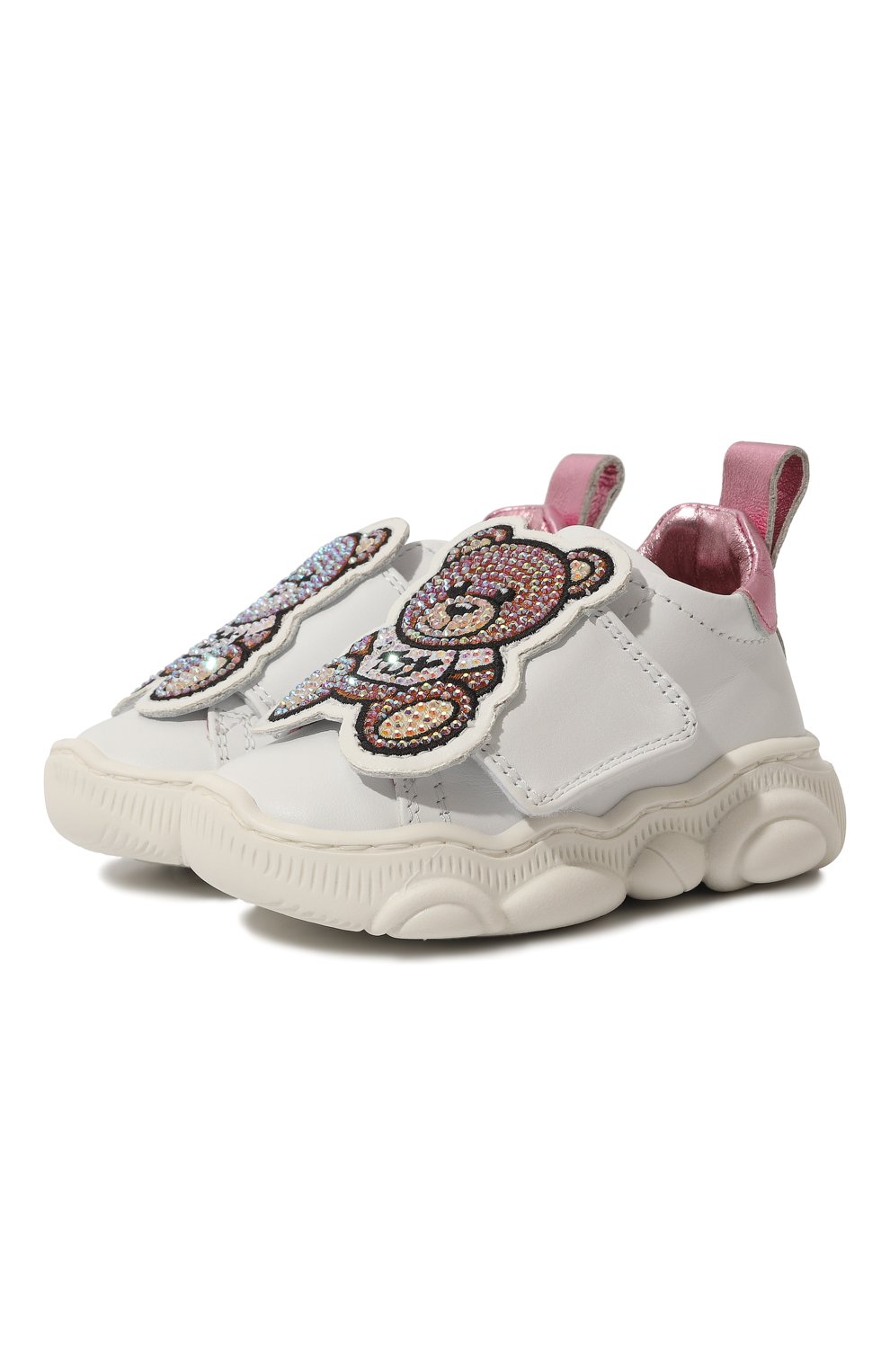 Кожаные кеды MOSCHINO, арт. 77367/VAR01/18-27, фото 1