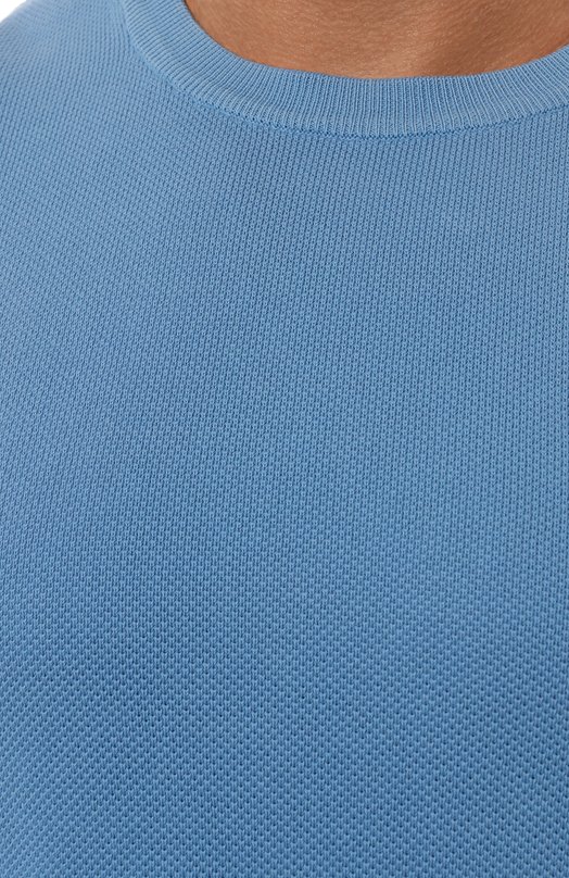 Хлопковый джемпер Paul&Shark 22411504/3XL-6XL Голубой  22411504/3XL-6XL Фото 5