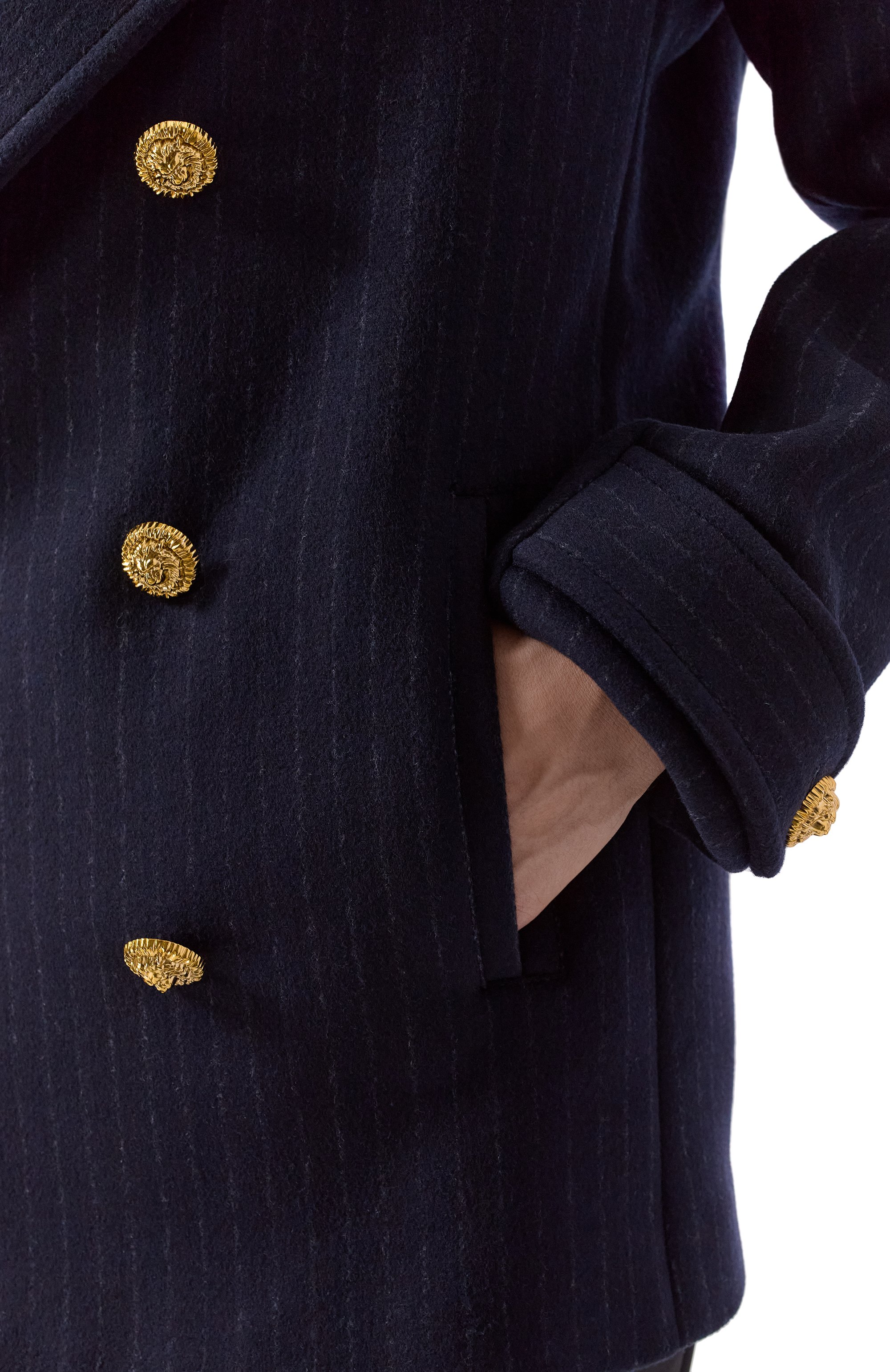 Шерстяной бушлат BALMAIN, арт. FH0UA155/WC87, фото 5