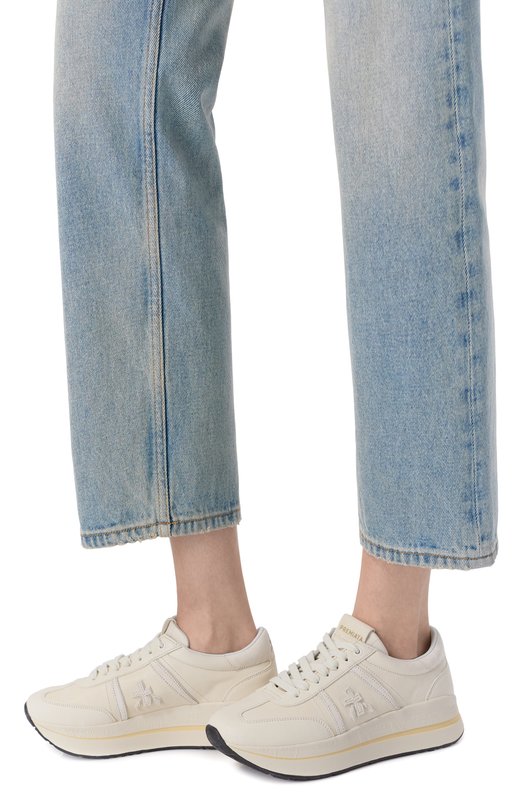 Кожаные кроссовки Bethcoin Premiata BETHC0IN/VAR 8147 Кремовый  BETHC0IN/VAR 8147 Фото 2