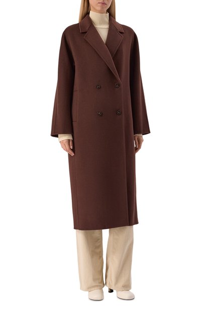 Пальто из шерсти и кашемира 12 STOREEZ коричневого цвета по цене 65000 руб., арт. 133527, фото 3 Пальто из шерсти и кашемира 12 STOREEZ, арт. 133527, фото 3