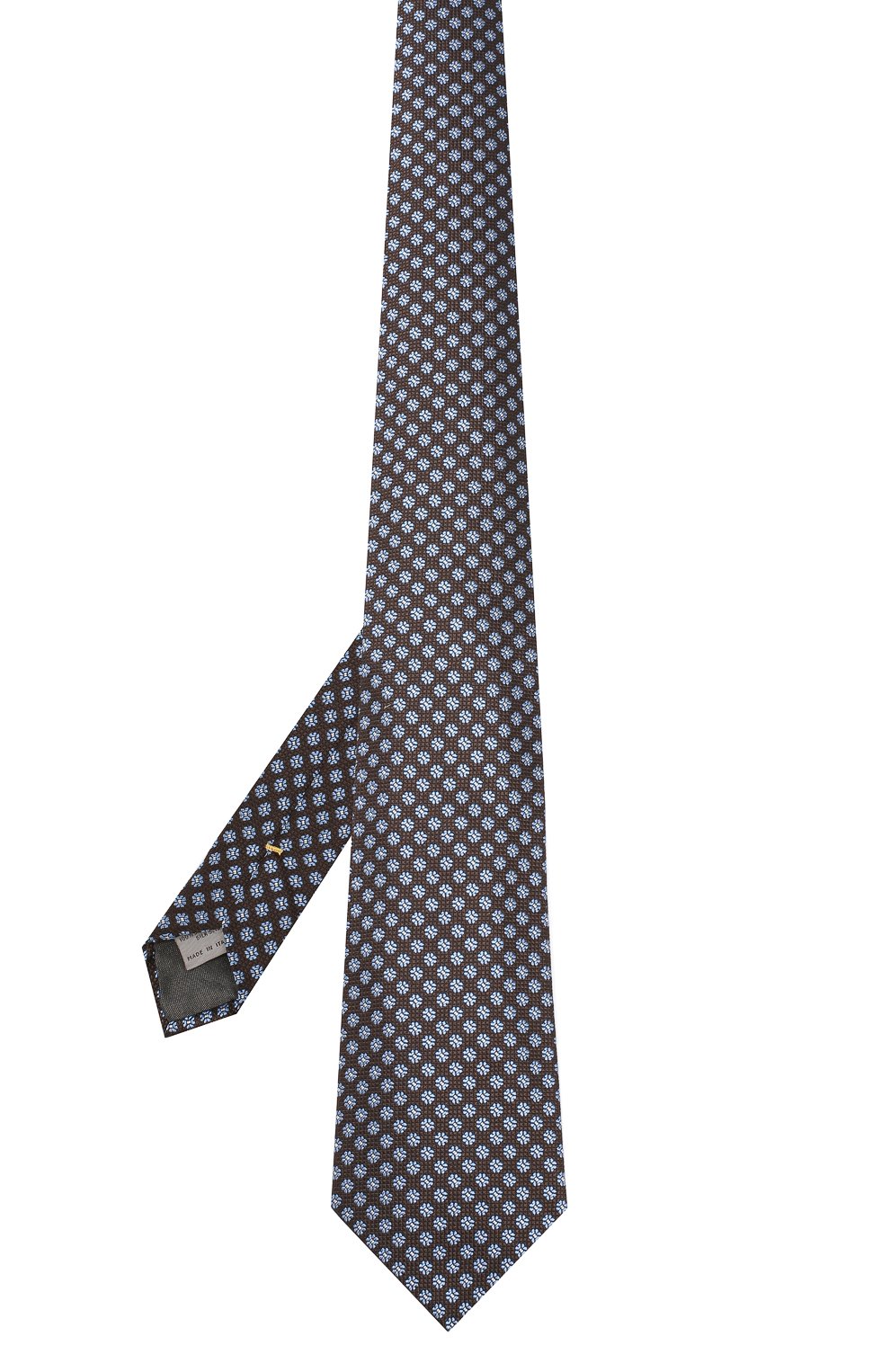 Шелковый галстук CANALI коричневого цвета по цене 9525 руб., арт. 18/HJ02255, фото 2 Шелковый галстук CANALI, арт. 18/HJ02255, фото 2