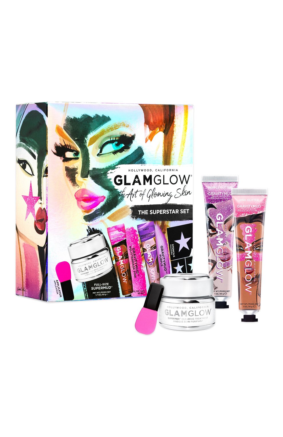 Набор supermud superstar set GLAMGLOW бесцветного цвета по цене 4130 руб., арт. 889809006921, фото 2 Набор supermud superstar set GLAMGLOW, арт. 889809006921, фото 2