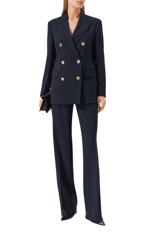 Шерстяные брюки Max Mara Studio QUASAR Синий  QUASAR Фото 2
