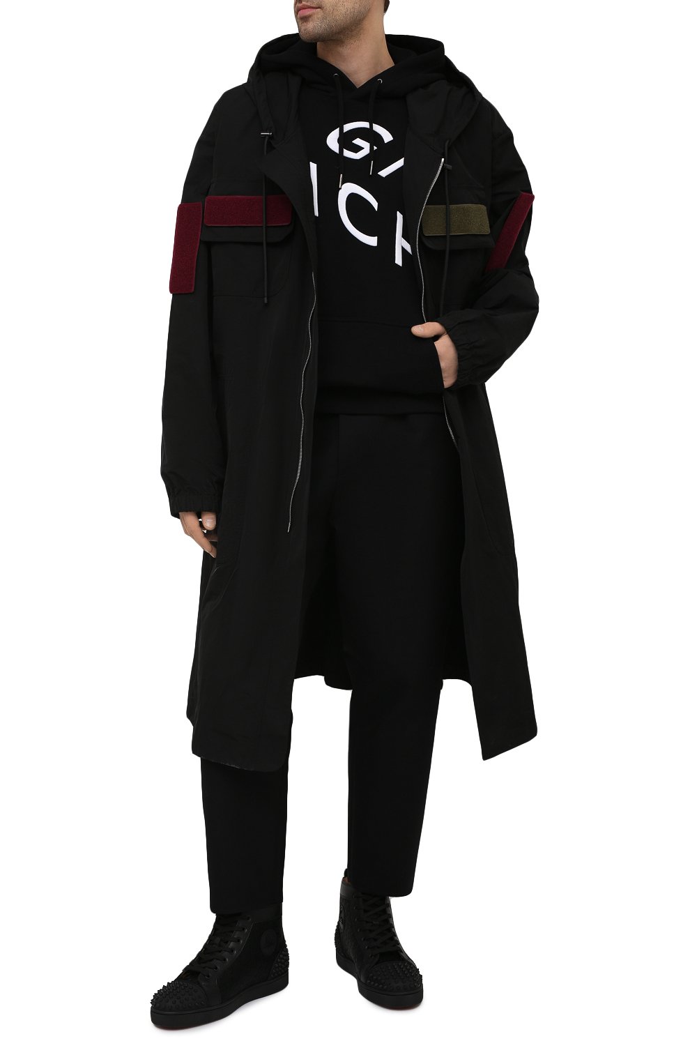 Комбинированные кеды lou spikes 2 CHRISTIAN LOUBOUTIN, арт. 1210802/L0U SPIKES 2 FLAT, фото 2