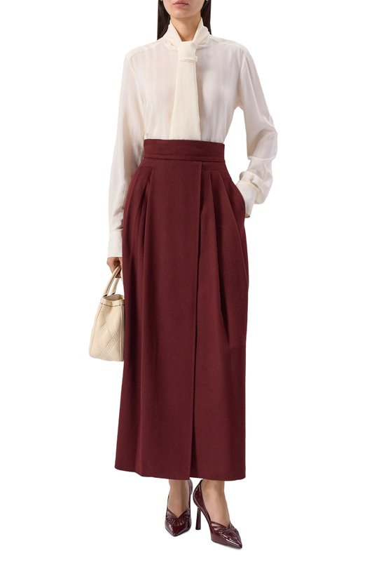 Шерстяная юбка Max Mara ZATTERA Бордовый  ZATTERA Фото 2
