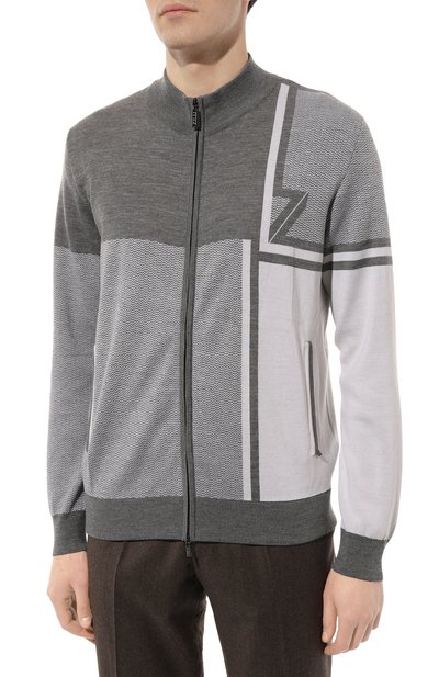 Кардиган из шерсти и шелка ZILLI, арт. JSS003M0240VZDTB0, фото 3