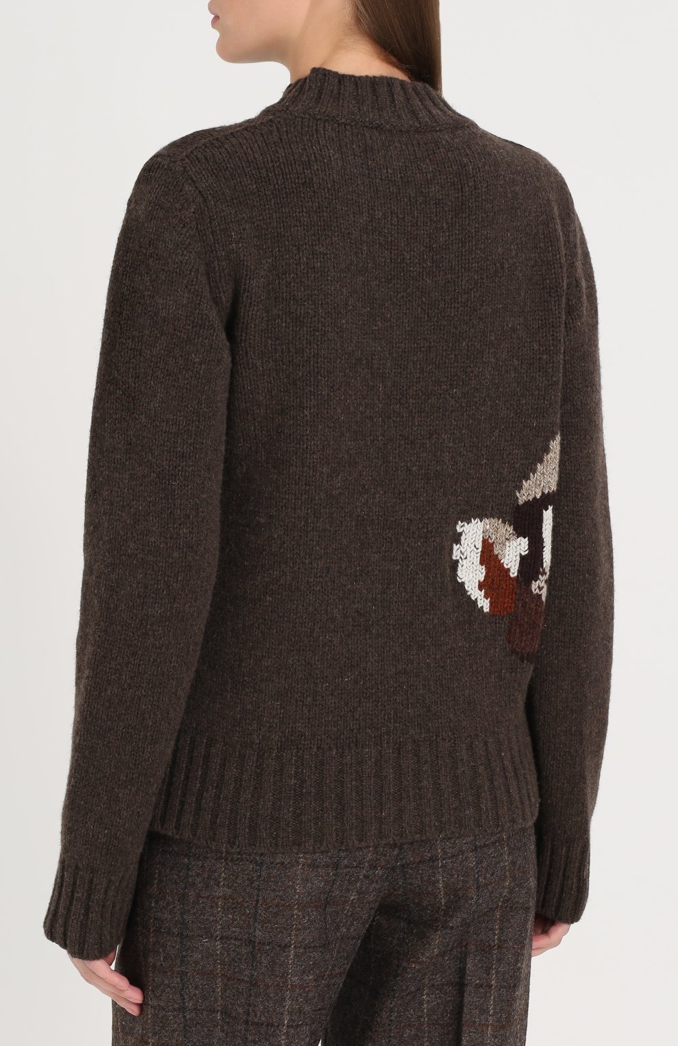 Вязаный шерстяной свитер с принтом MULBERRY, арт. MYPL753067/YLY20003B, фото 4