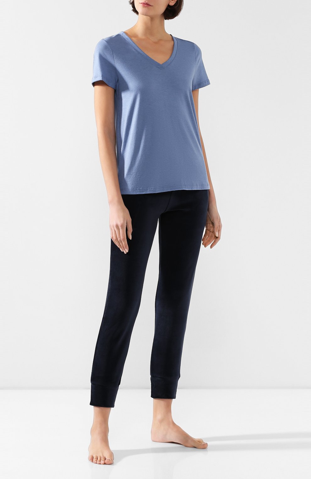 Футболка HANRO голубого цвета по цене 7200 руб., арт. 077876, фото 2 Футболка HANRO, арт. 077876, фото 2