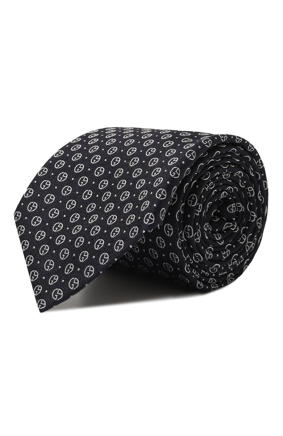 Шелковый галстук GIORGIO ARMANI темно-синего цвета по цене 19950 руб., арт. 360054/3R915, фото 1 Шелковый галстук GIORGIO ARMANI, арт. 360054/3R915, фото 1