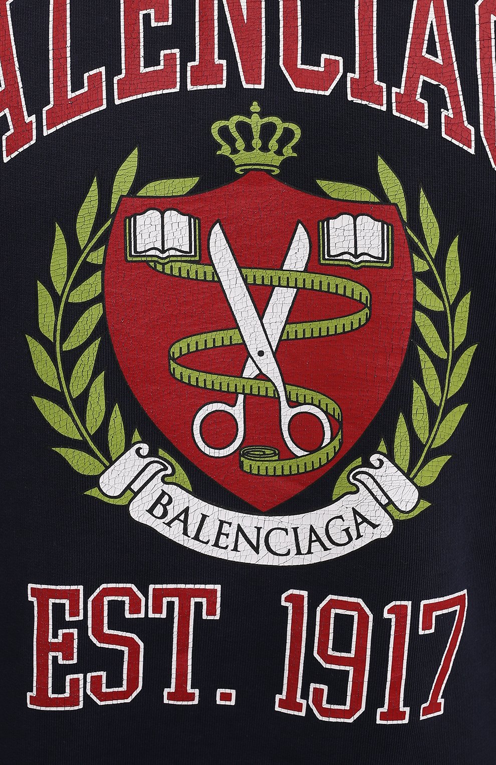 Хлопковый свитшот BALENCIAGA синего цвета по цене 111000 руб., арт. 676629/TLV90, фото 5 Хлопковый свитшот BALENCIAGA, арт. 676629/TLV90, фото 5