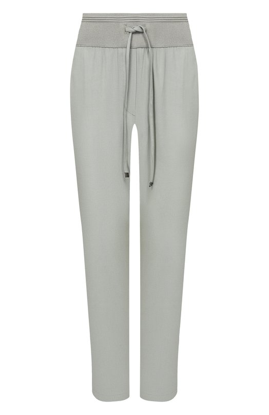 Брюки изо льна и вискозы Lorena Antoniazzi P2640PA80Q/3347 Зелёный P2640PA80Q/3347