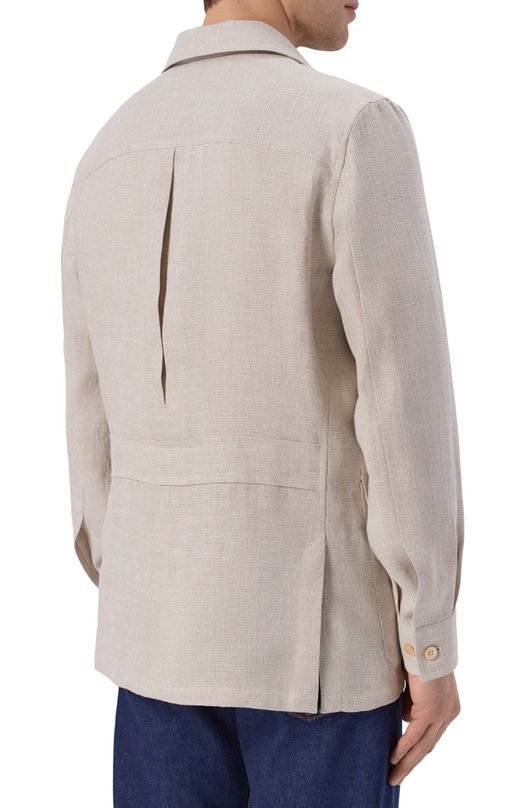 Льняная куртка Stefano Ricci SP008166/VT0002 Бежевый  SP008166/VT0002 Фото 4