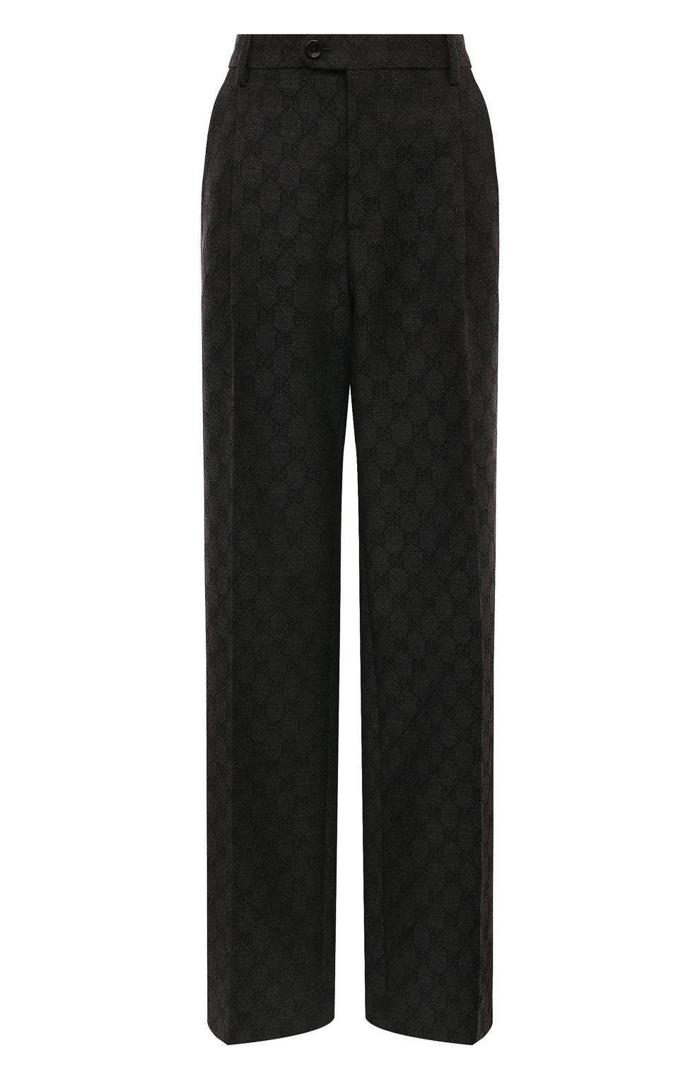 Шерстяные брюки GUCCI темно-серого цвета по цене 176500 руб., арт. 715693/ZAKF8, фото 1 Шерстяные брюки GUCCI, арт. 715693/ZAKF8, фото 1
