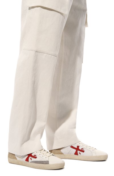 Кожаные кеды steven PREMIATA белого цвета по цене 34700 руб., арт. STEVEN/VAR 6650, фото 3 Кожаные кеды steven PREMIATA, арт. STEVEN/VAR 6650, фото 3