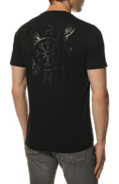 Хлопковая футболка RH45 черного цвета по цене 16300 руб., арт. LS02-I, фото 4 Хлопковая футболка RH45, арт. LS02-I, фото 4