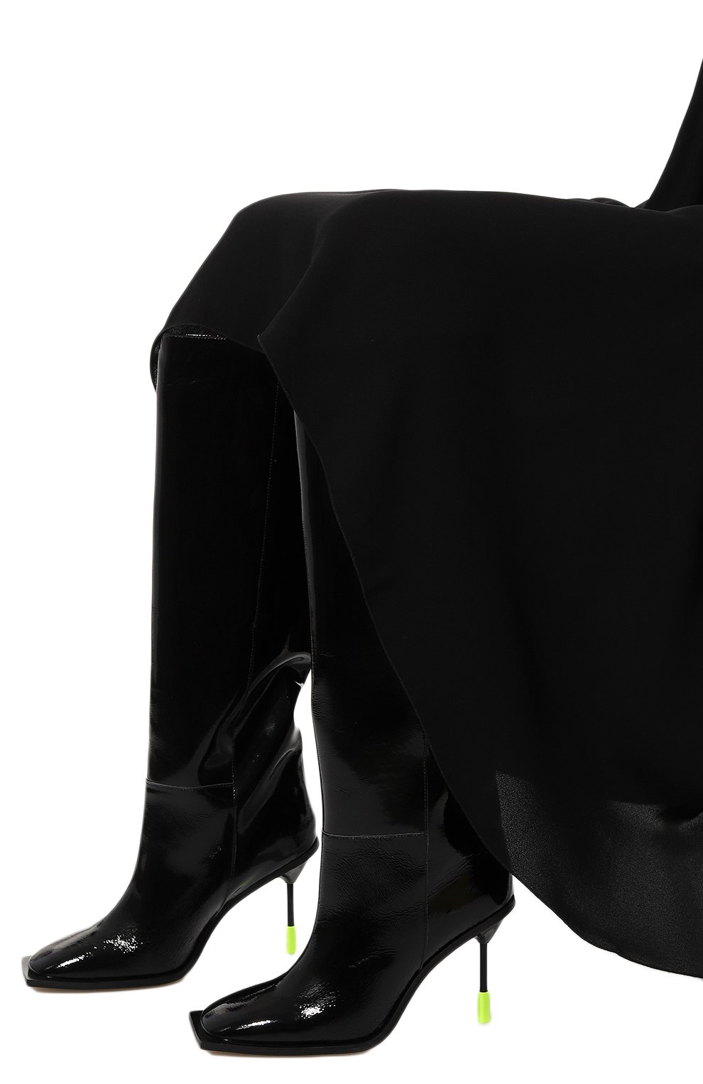 Кожаные сапоги MSGM черного цвета по цене 52900 руб., арт. 3541MDS111/479, фото 3 Кожаные сапоги MSGM, арт. 3541MDS111/479, фото 3