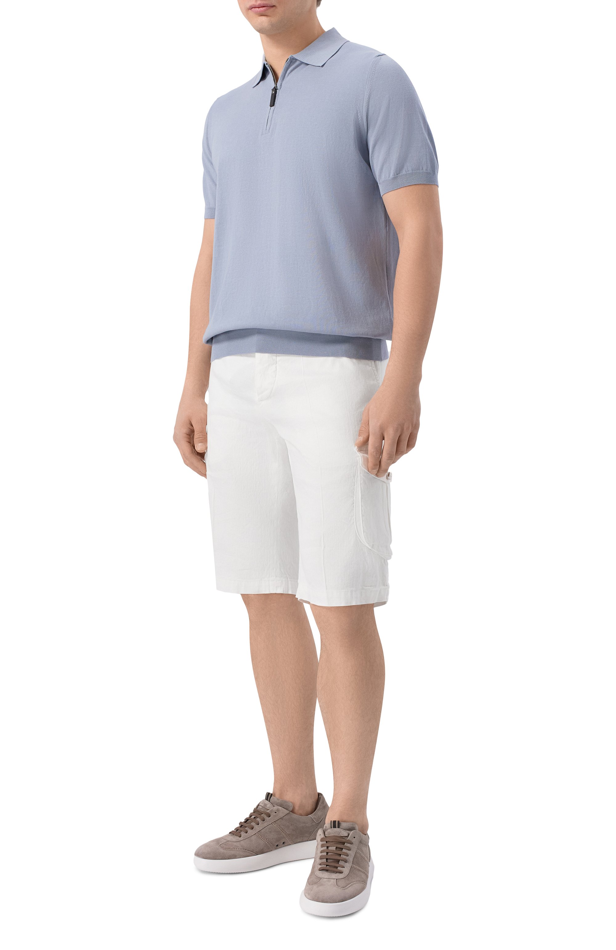 Шорты изо льна и хлопка KITON, арт. UFPPBK0603H, фото 2