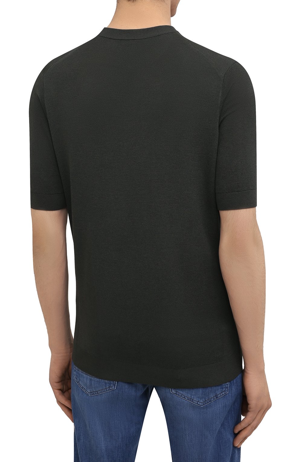 Джемпер из вискозы и шелка BOSS темно-зеленого цвета по цене 22150 руб., арт. 50452431, фото 4 Джемпер из вискозы и шелка BOSS, арт. 50452431, фото 4