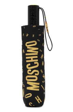 Женский складной зонт MOSCHINO черного цвета, арт. 8610 0PENCL0SE | Фото 6 (Материал: Текстиль, Синтетический материал, Металл; Материал сплава: Проставлено; Нос: Не проставлено)