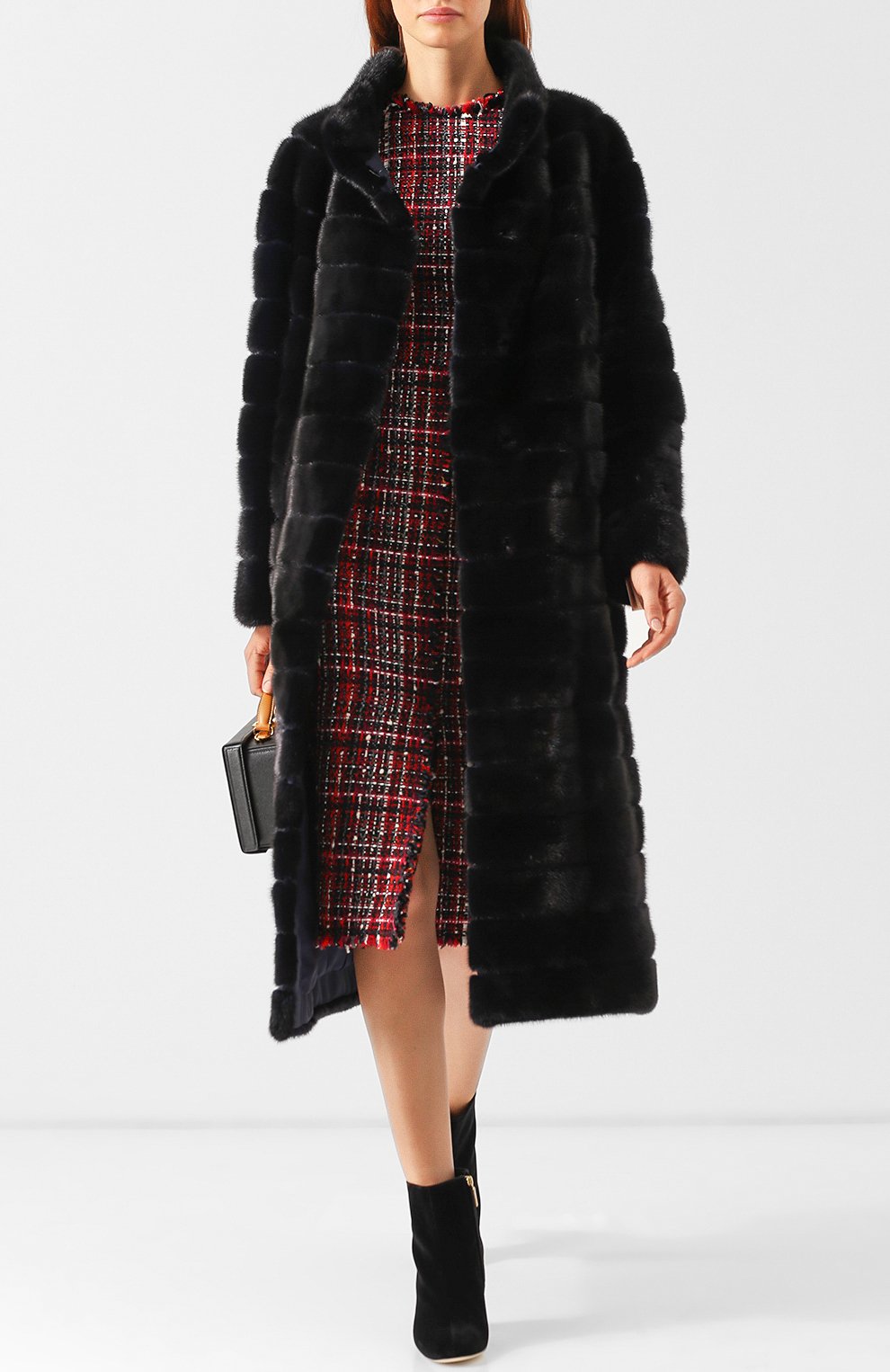 Шуба из меха норки с воротником-стойкой YVES SALOMON, арт. 9WYM27620VMLX, фото 2