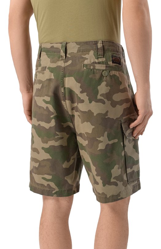 Хлопковые шорты Aeronautica Militare BE0281UCT04296 Хаки  BE0281UCT04296 Фото 4