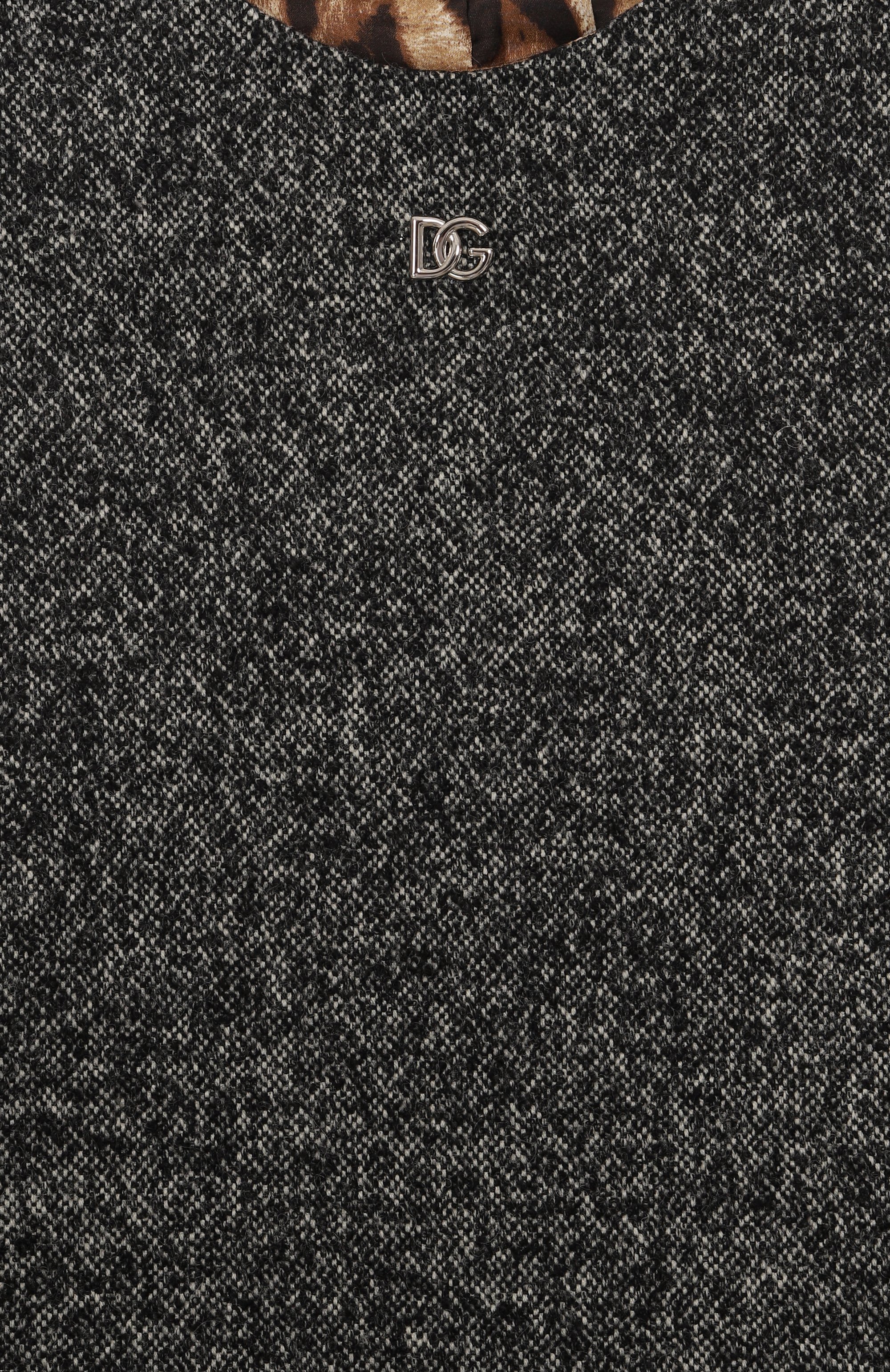 Шерстяное платье DOLCE & GABBANA темно-серого цвета по цене 59900 руб., арт. L54DJ1/FMZA0/2-6, фото 3 Шерстяное платье DOLCE & GABBANA, арт. L54DJ1/FMZA0/2-6, фото 3