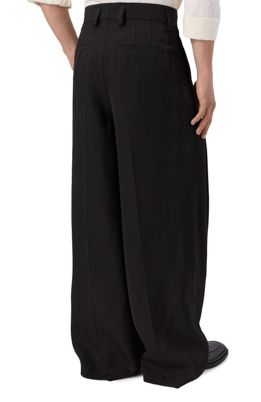 Брюки из вискозы и шелка Jil Sander J21KA0265/J65005 Чёрный  J21KA0265/J65005 Фото 4