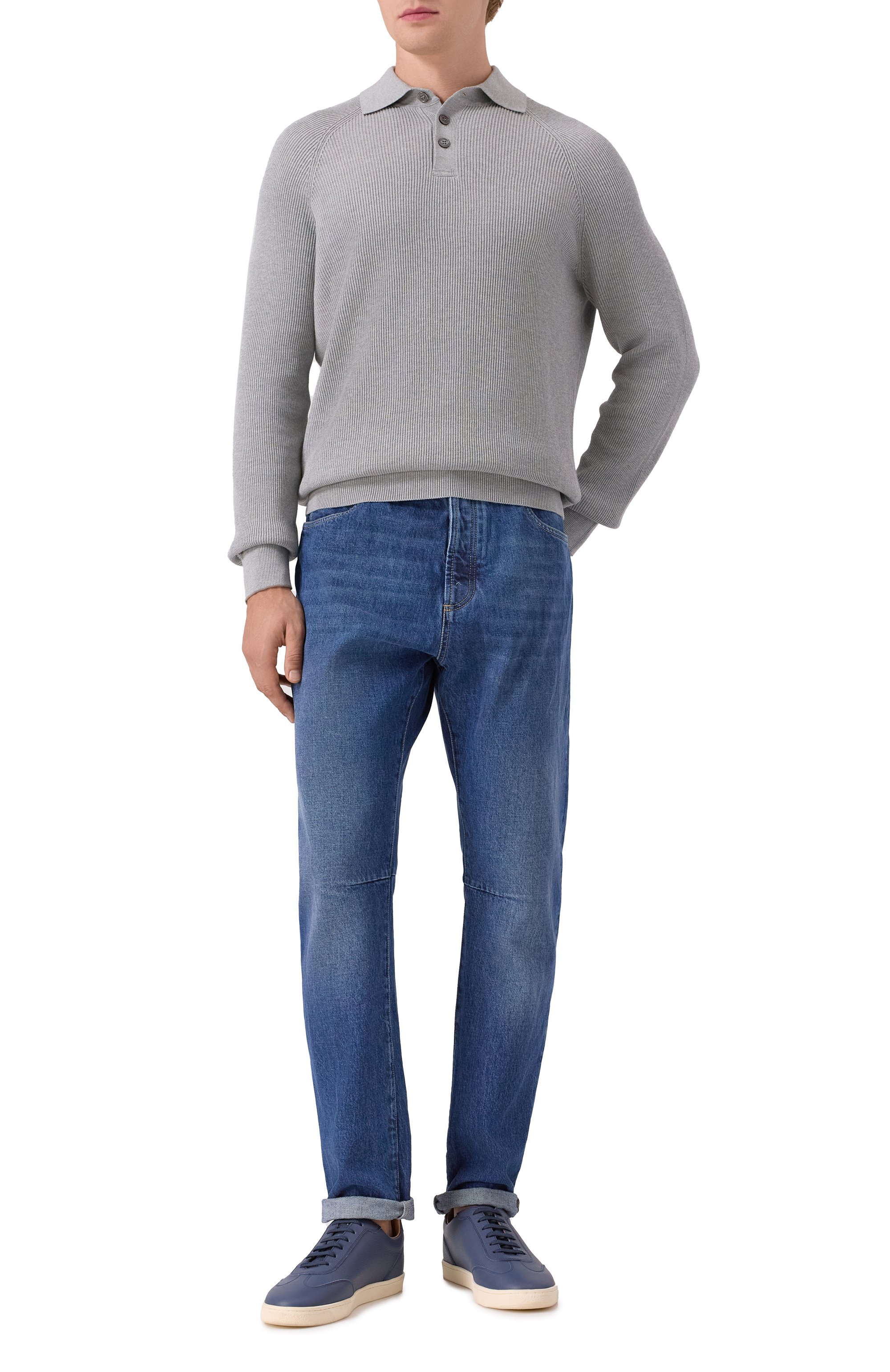 Кожаные кеды BRUNELLO CUCINELLI, арт. MZUDCAN309, фото 2