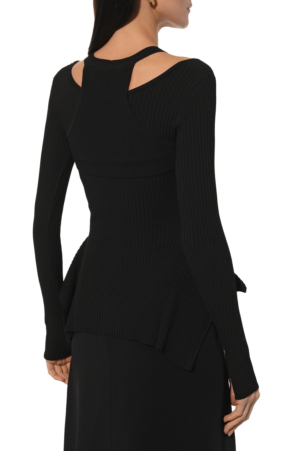 Кардиган из вискозы ANDREADAMO черного цвета по цене 69550 руб., арт. ADPF23CA01770473, фото 4 Кардиган из вискозы ANDREADAMO, арт. ADPF23CA01770473, фото 4