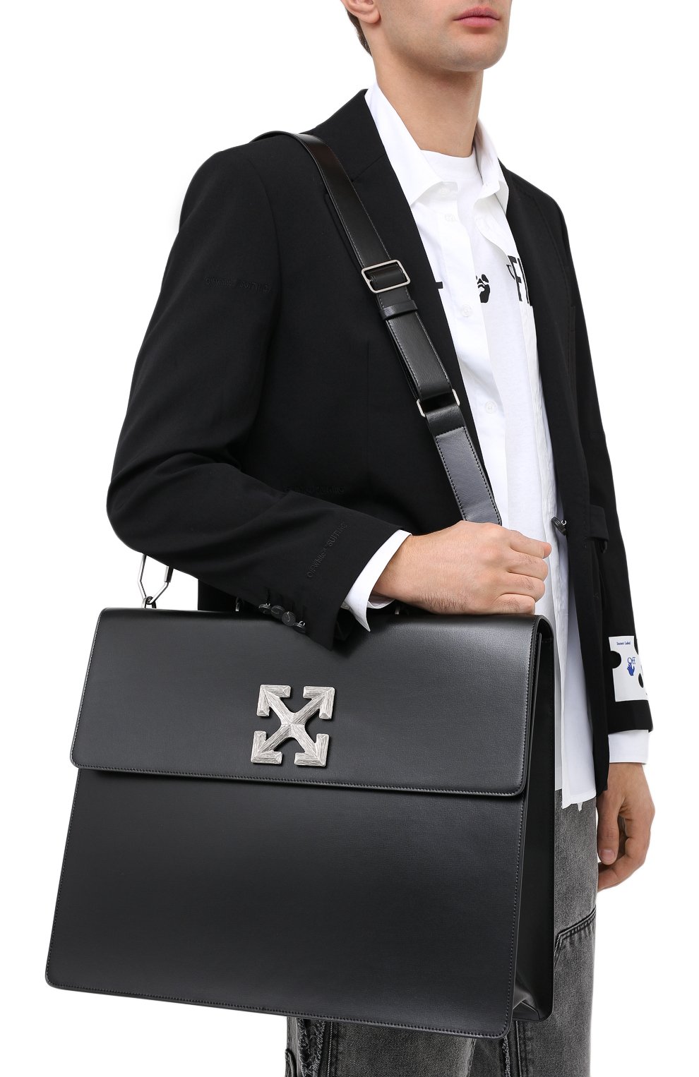 Кожаная сумка OFF-WHITE, арт. 0MNA105E20LEA0011000, фото 5