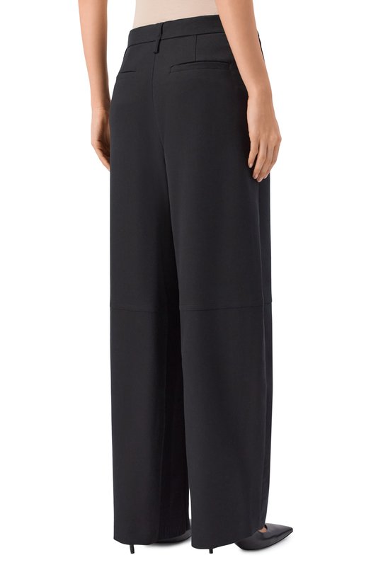 Брюки из хлопка и вискозы Sportmax S0SPIR0 Чёрный  S0SPIR0 Фото 4
