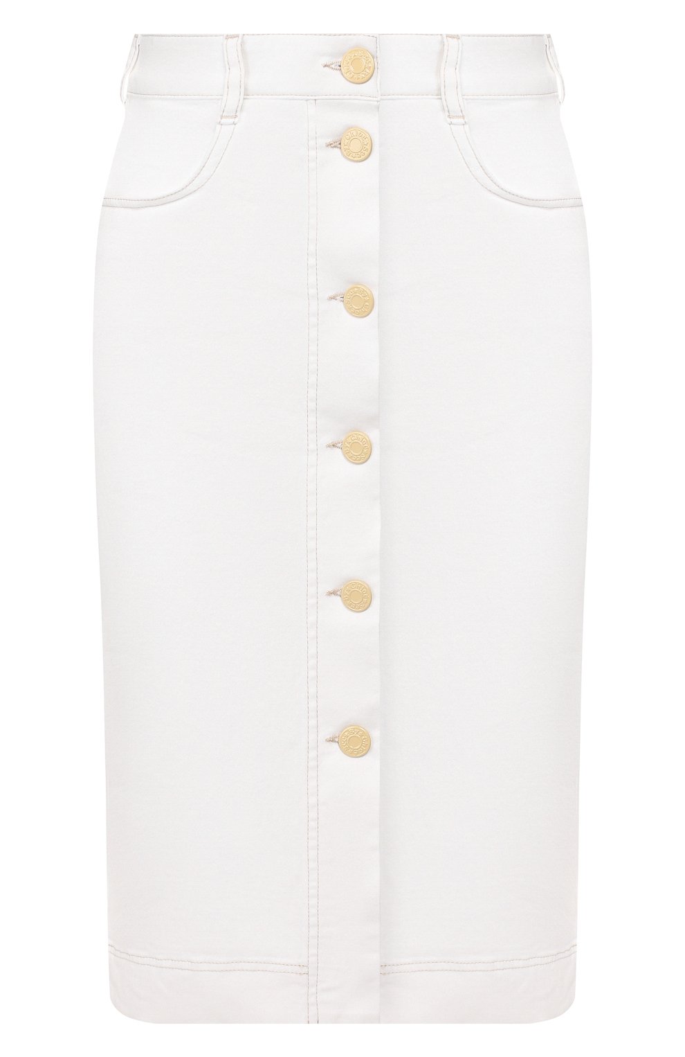 Джинсовая юбка SEE BY CHLOÉ белого цвета по цене 29950 руб., арт. CHS20SDJ07163, фото 1 Джинсовая юбка SEE BY CHLOÉ, арт. CHS20SDJ07163, фото 1