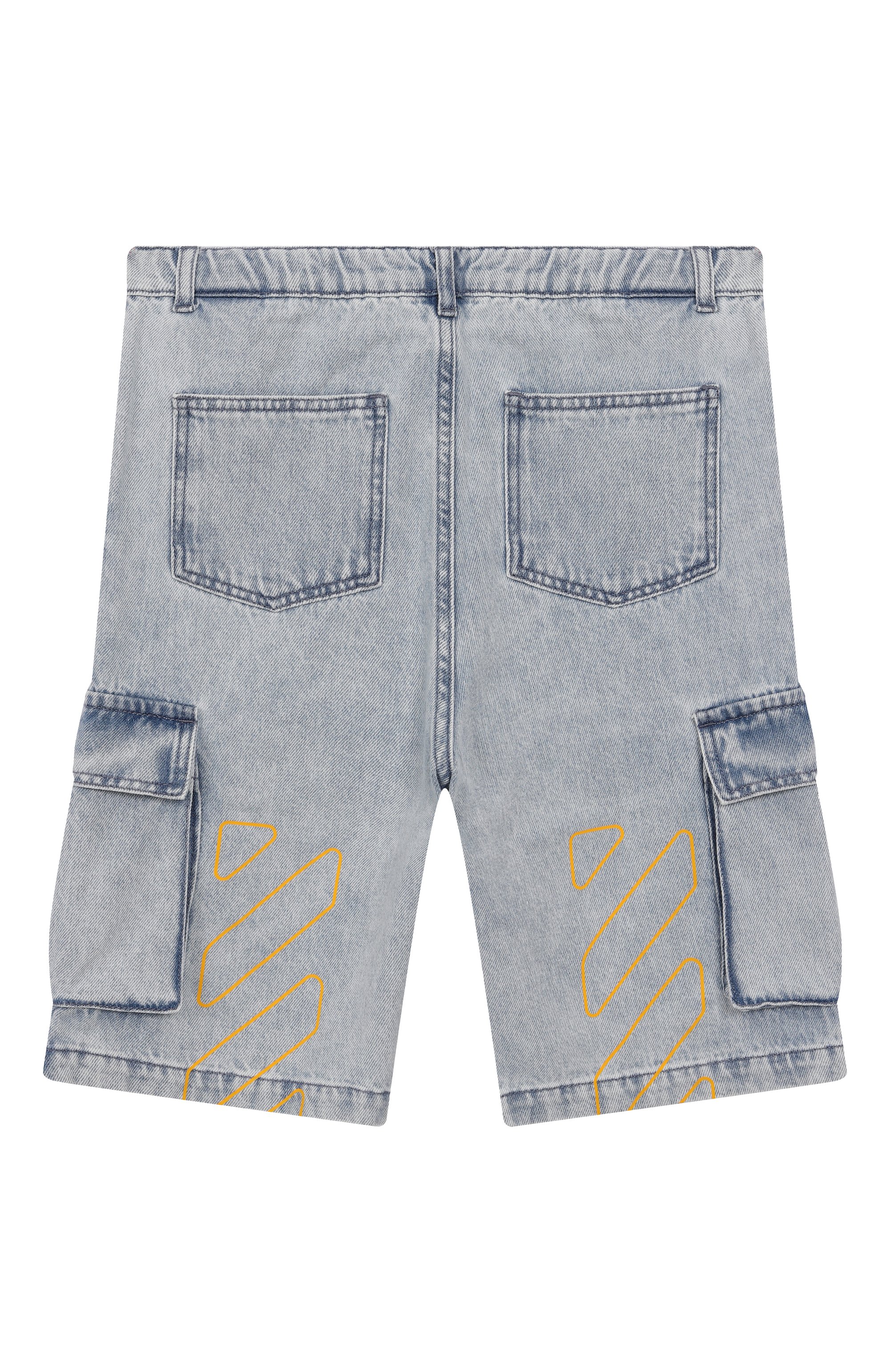 Джинсовые шорты-карго OFF-WHITE голубого цвета по цене 29050 руб., арт. 0BYC002S25DEN002/12+, фото 2 Джинсовые шорты-карго OFF-WHITE, арт. 0BYC002S25DEN002/12+, фото 2