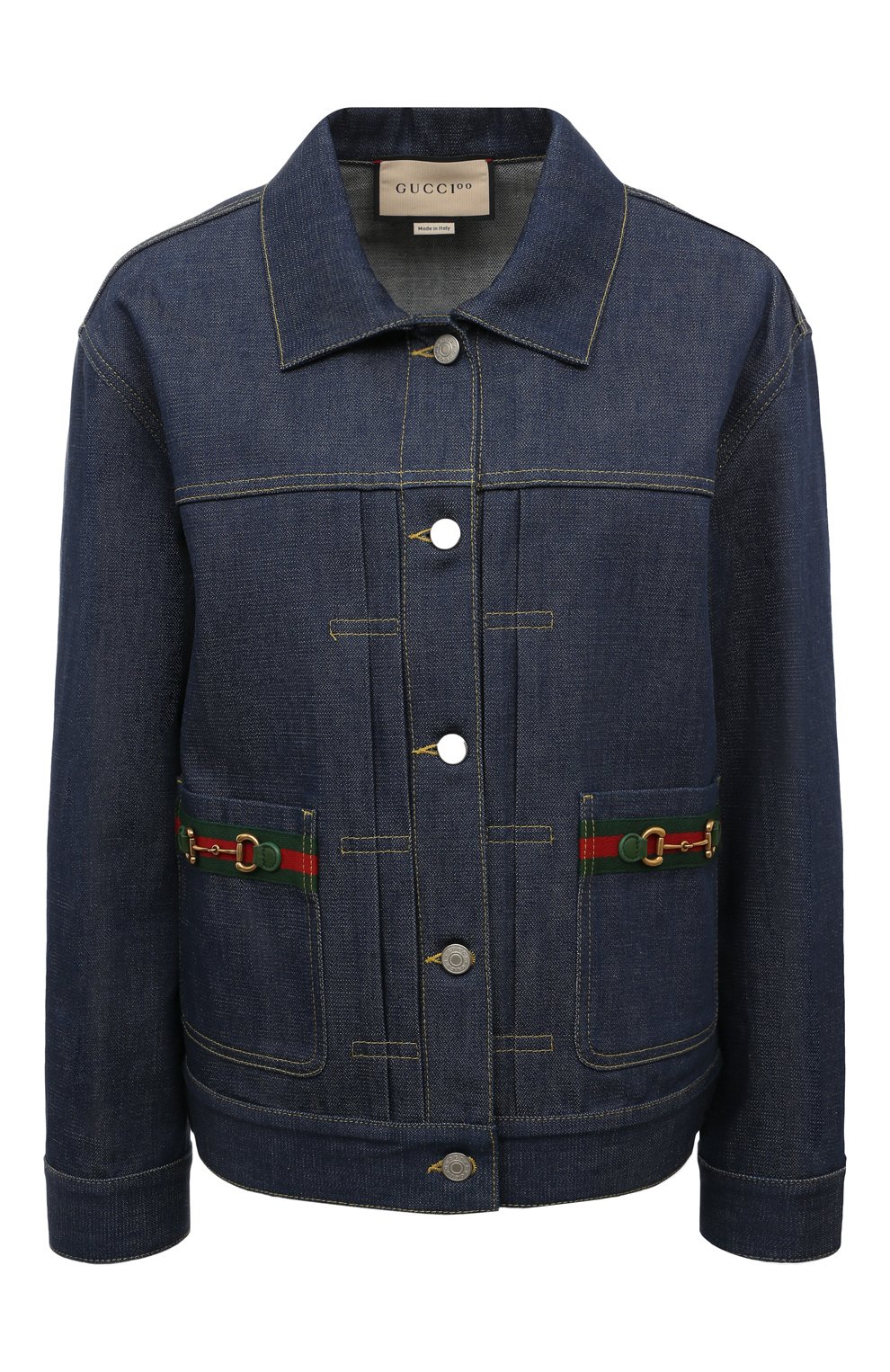 Джинсовая куртка GUCCI темно-синего цвета по цене 216000 руб., арт. 677254 XDBUT, фото 1 Джинсовая куртка GUCCI, арт. 677254 XDBUT, фото 1