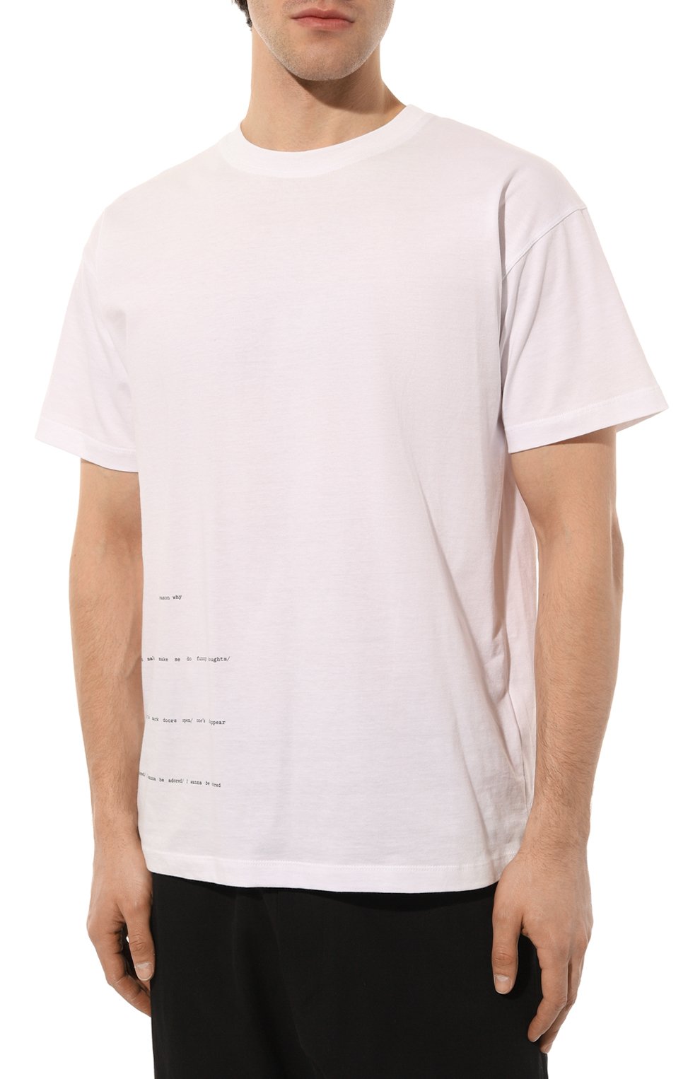 Хлопковая футболка ISABEL BENENATO белого цвета по цене 35850 руб., арт. UJ13PS23, фото 3 Хлопковая футболка ISABEL BENENATO, арт. UJ13PS23, фото 3