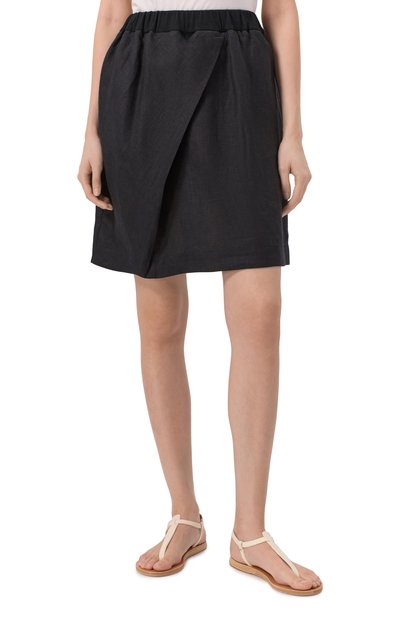 Льняная юбка MIDGARD PARIS черного цвета по цене 34000 руб., арт. SK2002-LN-BK, фото 3 Льняная юбка MIDGARD PARIS, арт. SK2002-LN-BK, фото 3