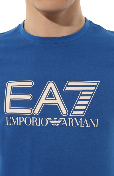 Хлопковая футболка EA7, арт. 6DPT62/PJVQZ/S, фото 5