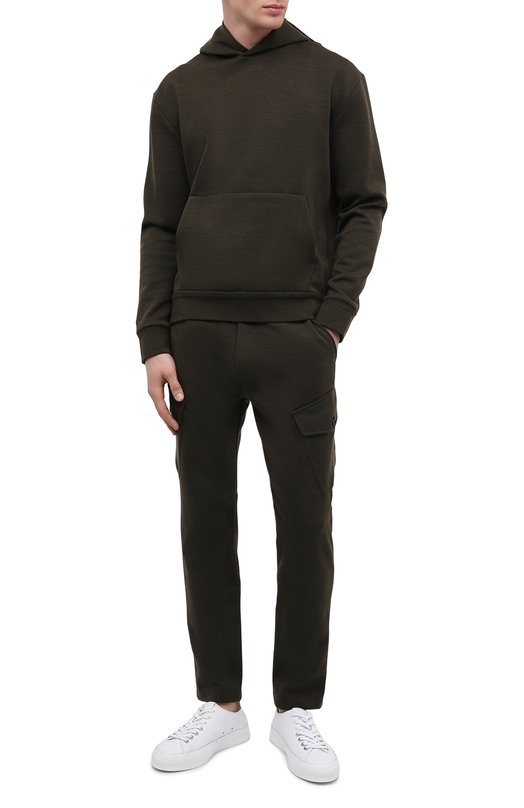 Худи из шерсти и хлопка Ralph Lauren Хаки, фото 2