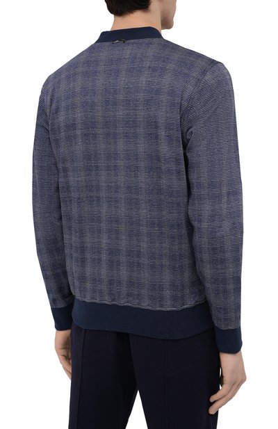 Хлопковый бомбер CAPOBIANCO синего цвета по цене 52100 руб., арт. 10M451.QU00., фото 4 Хлопковый бомбер CAPOBIANCO, арт. 10M451.QU00., фото 4